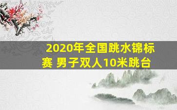 2020年全国跳水锦标赛 男子双人10米跳台